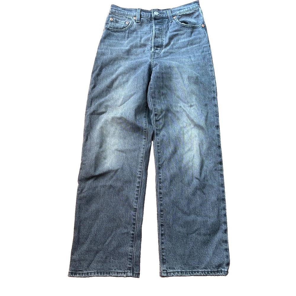 Levi's Ribcage Straight Ankle Jeans Womens 25x27 High Rise Button Fly